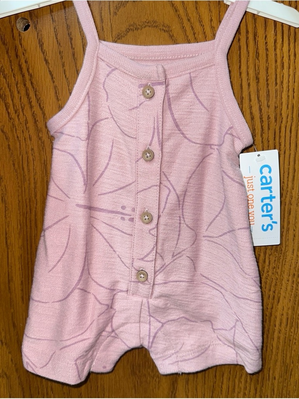 Pink Newborn (6-9 pounds) Carter's Item with Floral Knit